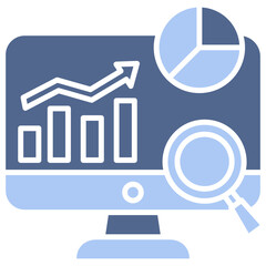Data Analysis Flat Blue Icon