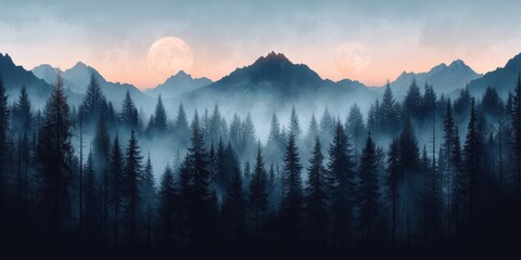 Obraz premium Alps landscape banner