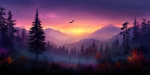 Alps landscape banner