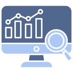 Data Analysis Flat Blue Icon