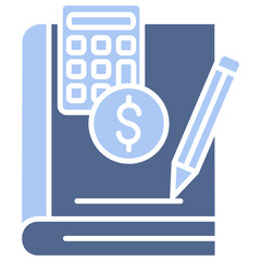 Bookkeeping Flat Blue Icon
