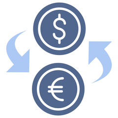 Forex Flat Blue Icon