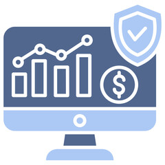 Safe Trading Flat Blue Icon