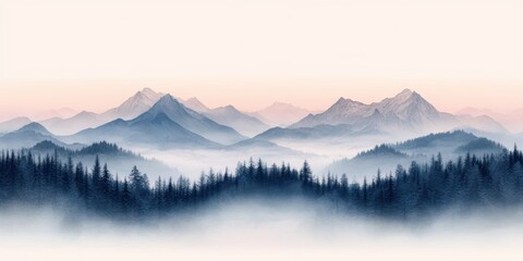 Alps landscape banner