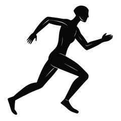 jogging athlete silhouette icon