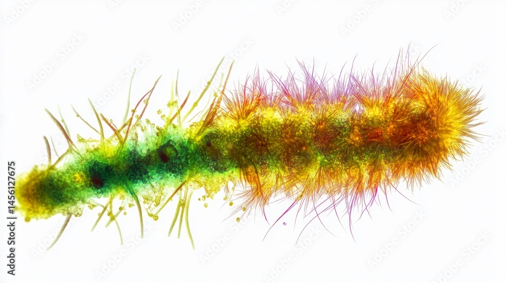 Canvas Prints vibrant and colorful abstract representation of a microscopic creature. the intricate details captur