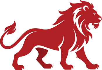 Obraz premium Majestic Lion Silhouette mascot logo