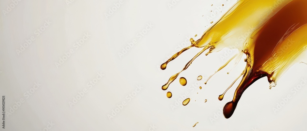 Aufkleber dynamic coffee splash with droplets on white background showcasing liquid motion and abstract design