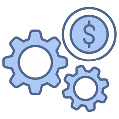 Money Process Blue Icon