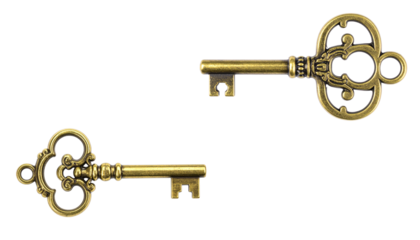 Antique keys made of brass, featuring intricate designs and vintage style. These decorative keys evoke sense of nostalgia and mystery, perfect for collectors or as unique home decor