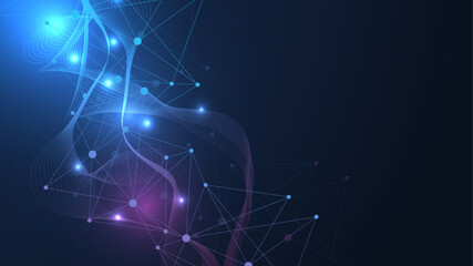 Global network connection. Global business. Social network communication. Internet technology. Vector illustration