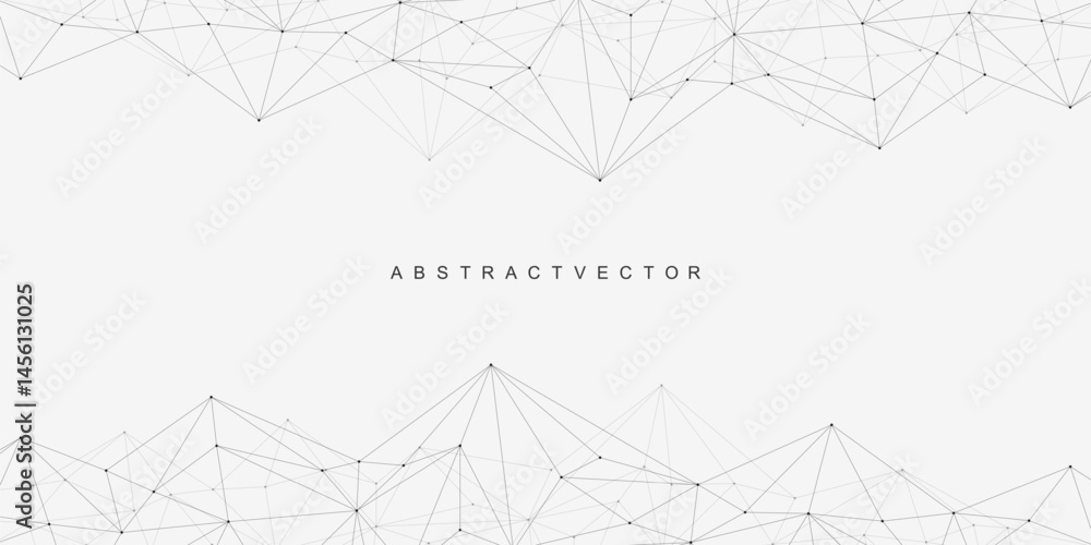 Poster global network connection website header or banner design. abstract background with connecting dots 