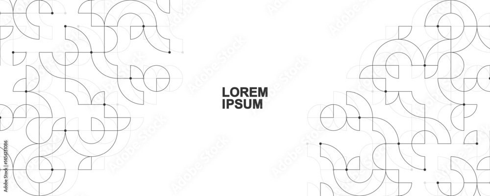 Poster modern abstract texture background with circles lines and dots shapes. circles lines and dots geomet