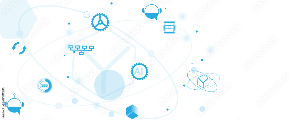 Poster abstract technology concept background with social network concept background.