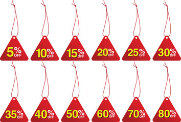 Set of Promotional Tag Stickers Bundle Pack for Top Sale Offers