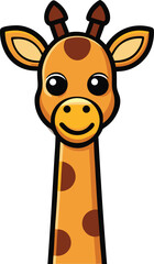 Obraz premium Adorable Giraffe mascot logo