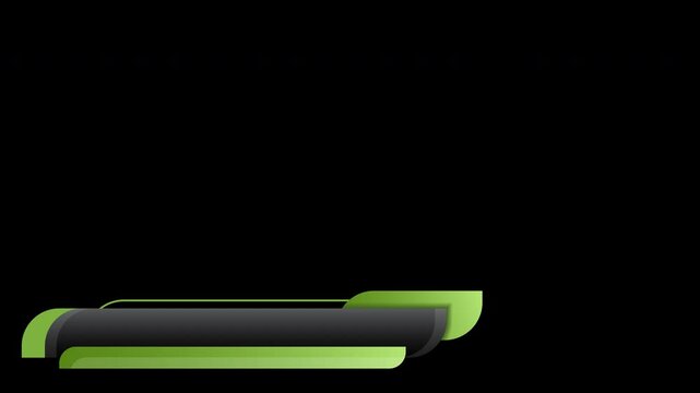 Lower third banner animation. Lower third bar template for breaking news, television, video and media channels. Interface template. Transparent background with alpha channel