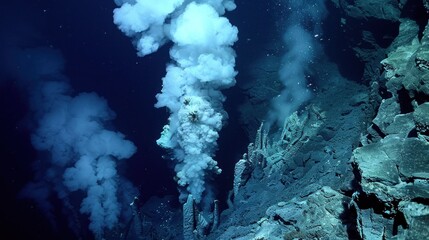 Abyssal Geothermal Vent Emanating Superheated Liquid in the Deep Ocean Realm