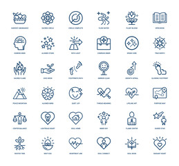 Fototapeta premium finding life purpose inner fulfillment collection themed icons