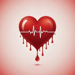 Abstract cardiovascular representation: A symbol of health and vitality in motion