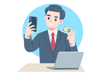 Businessman invests in making money online