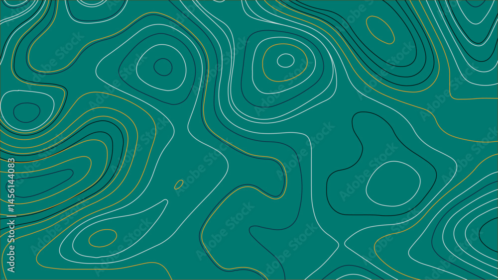 Poster abstract background with waves geographic mountain relief. abstract lines background. contour maps. 