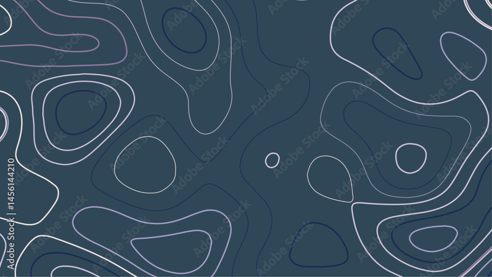 Poster abstract background with waves geographic mountain relief. abstract lines background. contour maps. 
