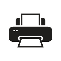 Printer icon flat style vector illustration