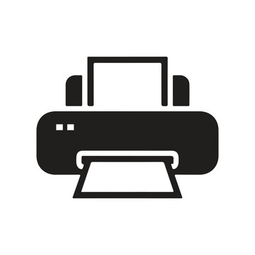 Printer icon flat style vector illustration