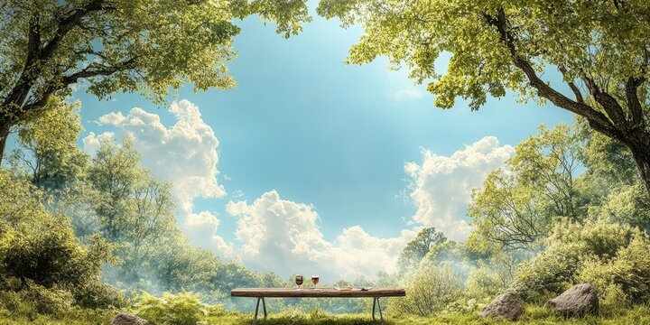 Barbeque backyard food banner