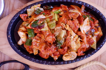 Savory Stirfried Meat with Cabbage and Spices