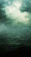 Obraz premium Misty landscape viewpoint