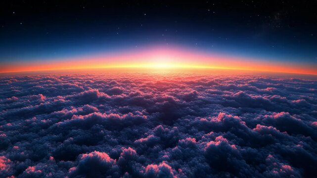 Subtle stratus clouds fading into the distant horizon, with the ozone layer barely perceptible in the upper sky, Stratus Fading Ozone, Distant atmospheric layers