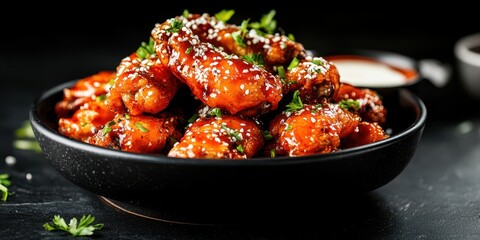 Buffalo wings food banner