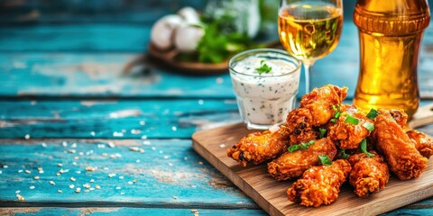 Buffalo wings food banner