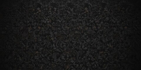 Fototapeta premium Intricate dark damask, gothic swirls & flourishes , decor, ornament