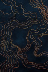 Abstract dark blue background with golden lines