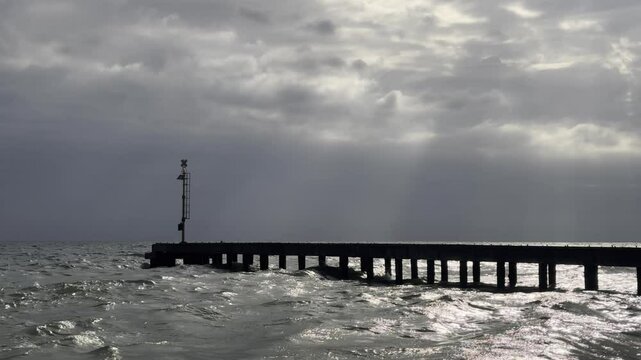 Video documentation of the small pier at Cinquale Massa Carrara Tuscany
