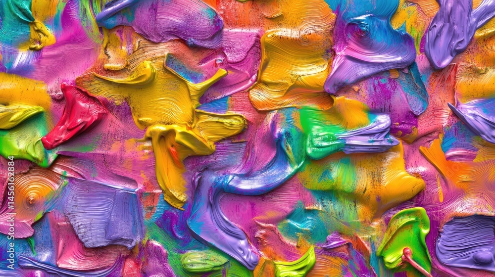 Poster abstract blend of warm and cool tones with a modern noise texture for depth