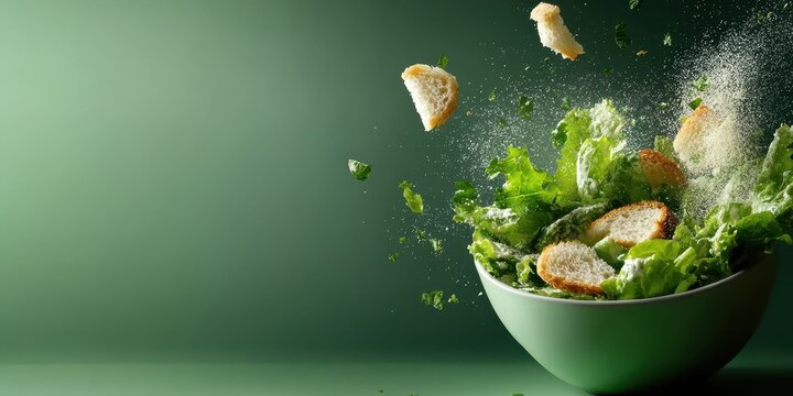 Caesar salad food banner