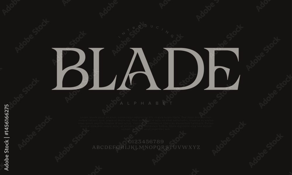 Poster bold and sharp serif typeface with a classic and masculine design style, suitable for headlines and 