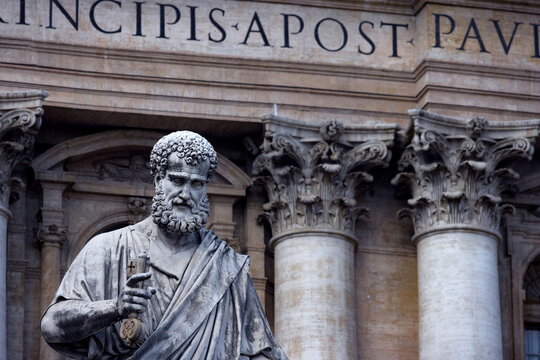 Saint Peter holding the Keys -  statue in St. Peter's Square