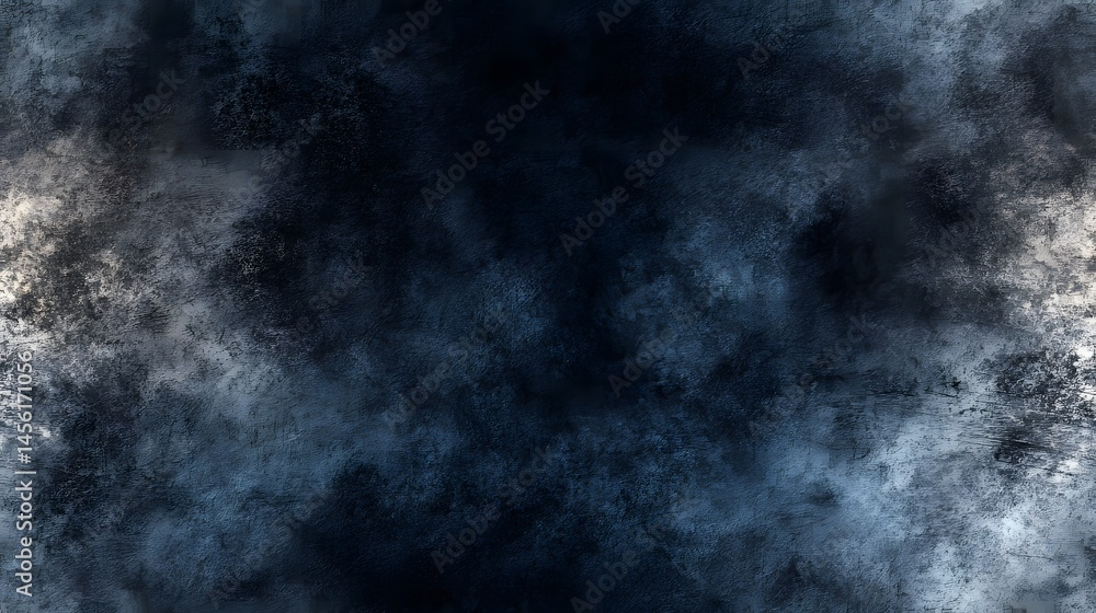Poster dark, textured backdrop with diffused light.