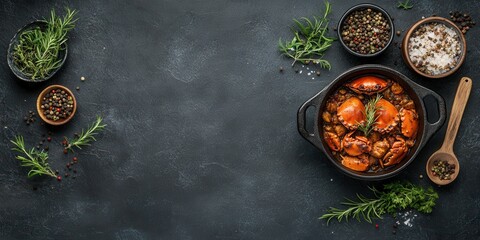 Chili crab food banner