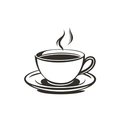 Fototapeta premium Coffee cup simple icon. Vector illustration --v 6.1 --s 750 --raw