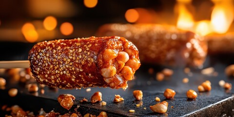 Corn dog food banner