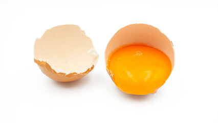 fresh eggs isolated on white background