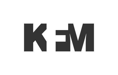 KFM logo design. Initial letter K F M bold font style for tech startups, consulting, corporate branding. Creative company name, headlines typography identity, trendy logotype.