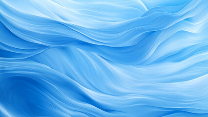 Abstract blue wave patterns in fluid motion