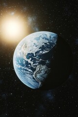 Obraz premium Earth from space sunlit